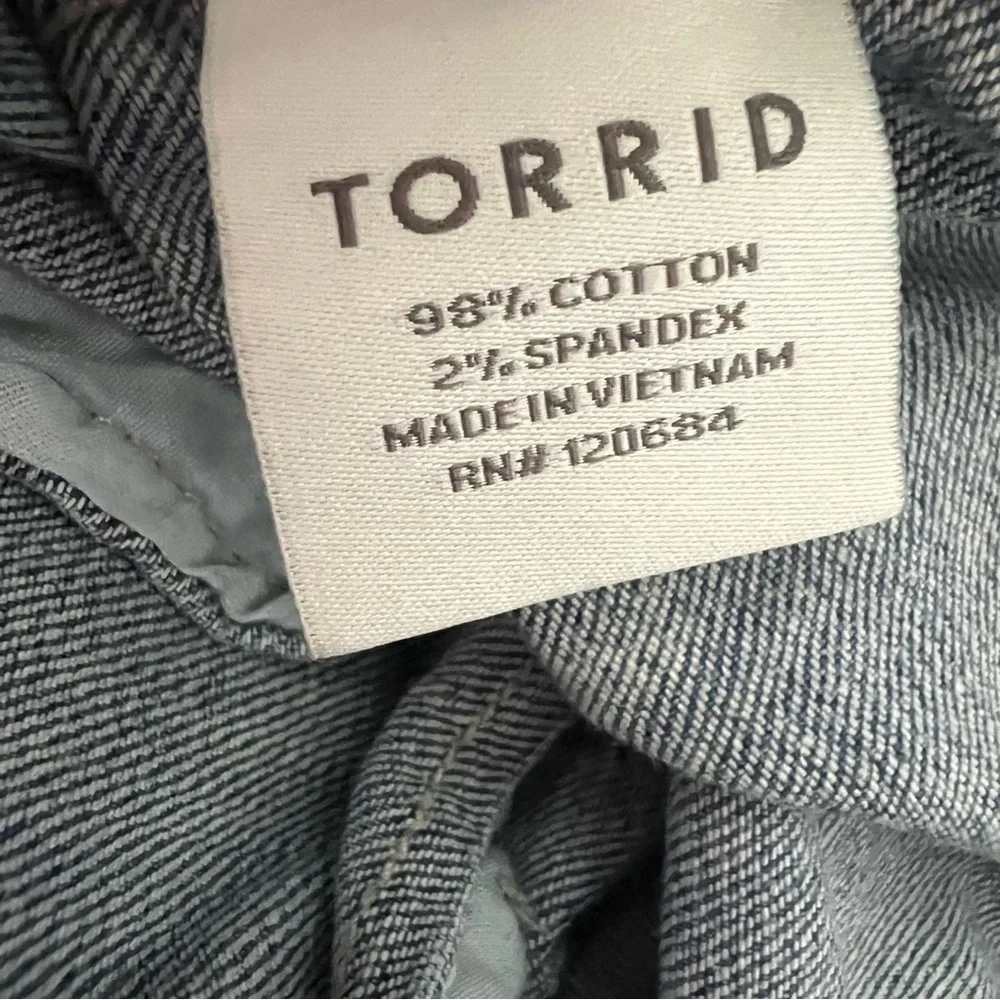 Torrid blue and white dip dye Jean jacket size 3X